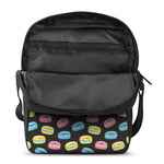 Happy Macarons Pattern Print Rectangular Crossbody Bag