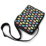 Happy Macarons Pattern Print Rectangular Crossbody Bag