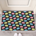 Happy Macarons Pattern Print Rubber Doormat