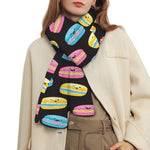 Happy Macarons Pattern Print Scarf