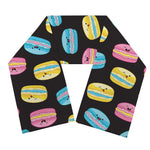 Happy Macarons Pattern Print Scarf