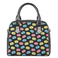 Happy Macarons Pattern Print Shoulder Handbag