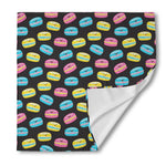 Happy Macarons Pattern Print Silk Bandana