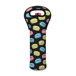 Happy Macarons Pattern Print Single Neoprene Wine Tote