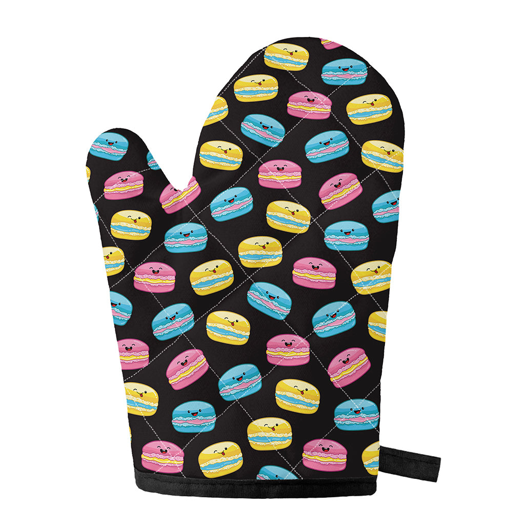 Happy Macarons Pattern Print Single Oven Mitt