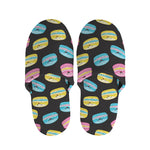 Happy Macarons Pattern Print Slippers
