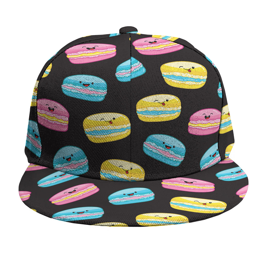 Happy Macarons Pattern Print Snapback Cap