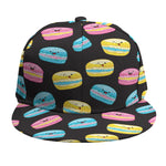 Happy Macarons Pattern Print Snapback Cap