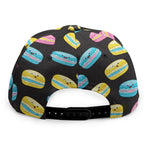 Happy Macarons Pattern Print Snapback Cap