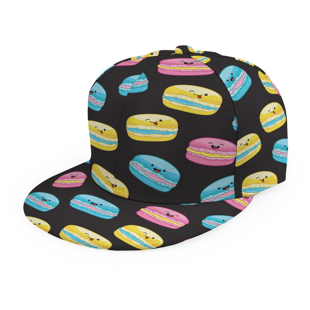 Happy Macarons Pattern Print Snapback Cap