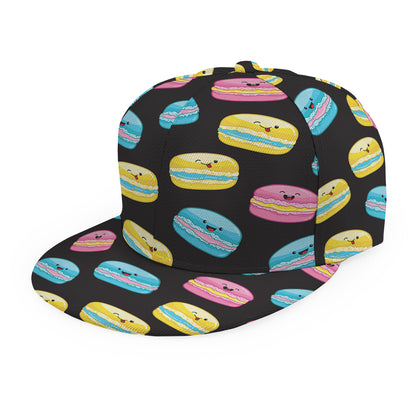 Happy Macarons Pattern Print Snapback Cap