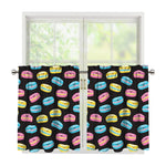 Happy Macarons Pattern Print Tier Curtains
