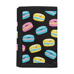 Happy Macarons Pattern Print Trifold Wallet