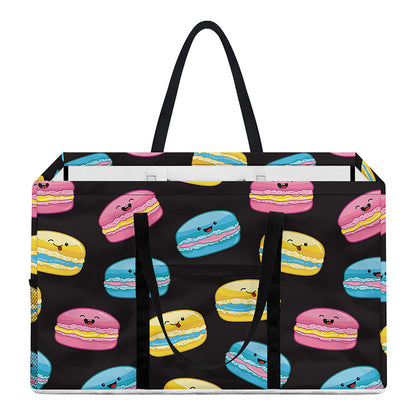 Happy Macarons Pattern Print Utility Tote Bag