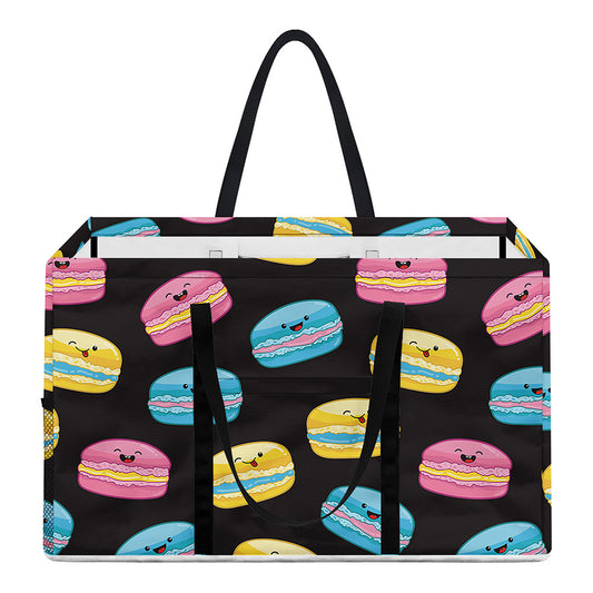 Happy Macarons Pattern Print Utility Tote Bag