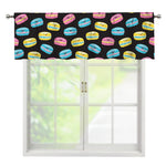 Happy Macarons Pattern Print Window Valance