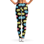Happy Macarons Pattern Print Women's Leggings