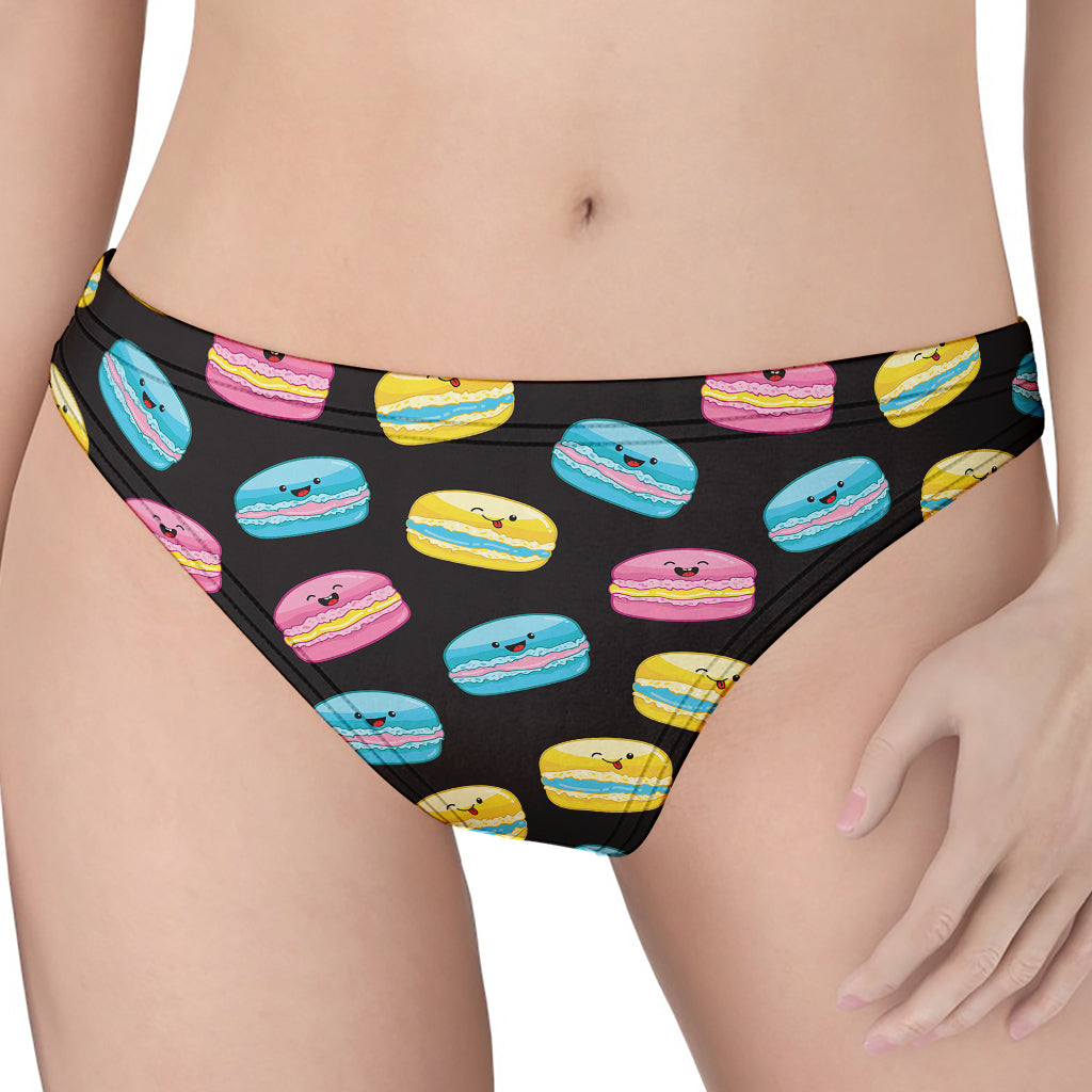 Happy Macarons Pattern Print Women's Thong