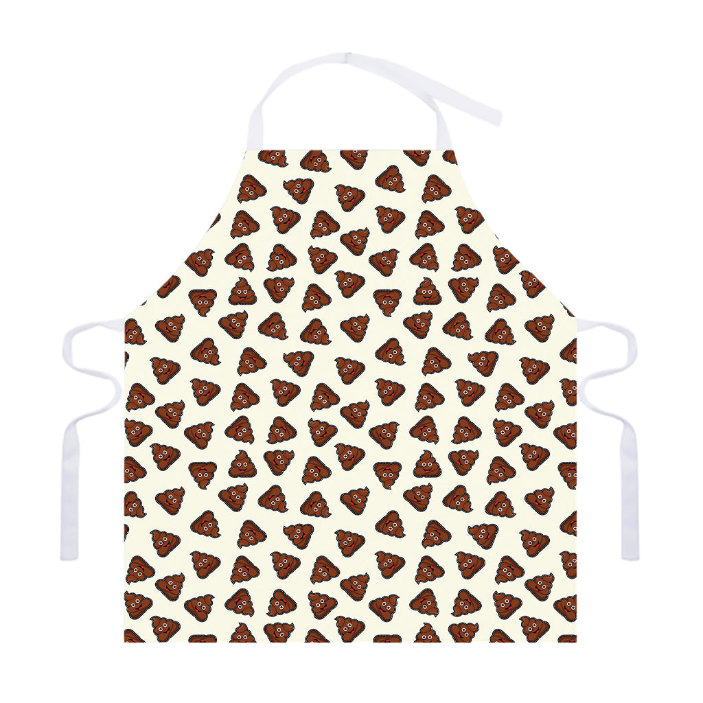 Happy Poop Pattern Print Adjustable Apron