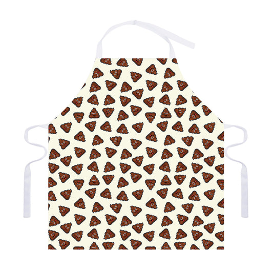 Happy Poop Pattern Print Adjustable Apron