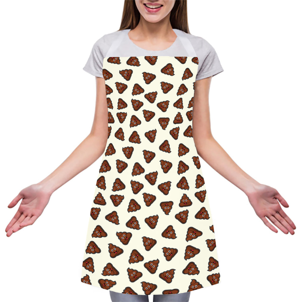 Happy Poop Pattern Print Adjustable Apron