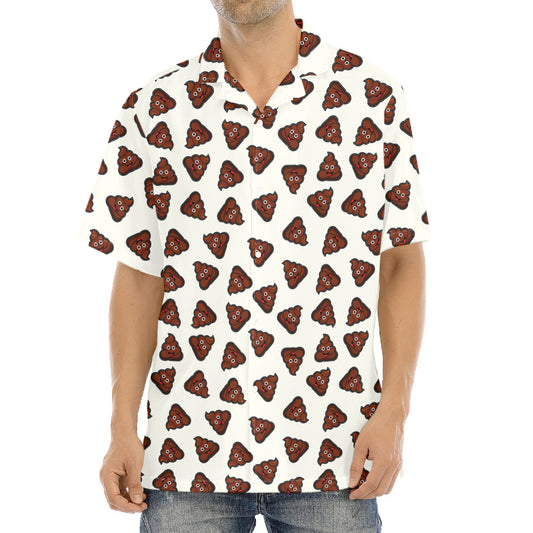 Happy Poop Pattern Print Aloha Shirt