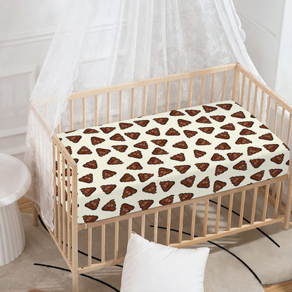 Happy Poop Pattern Print Baby Crib Sheet