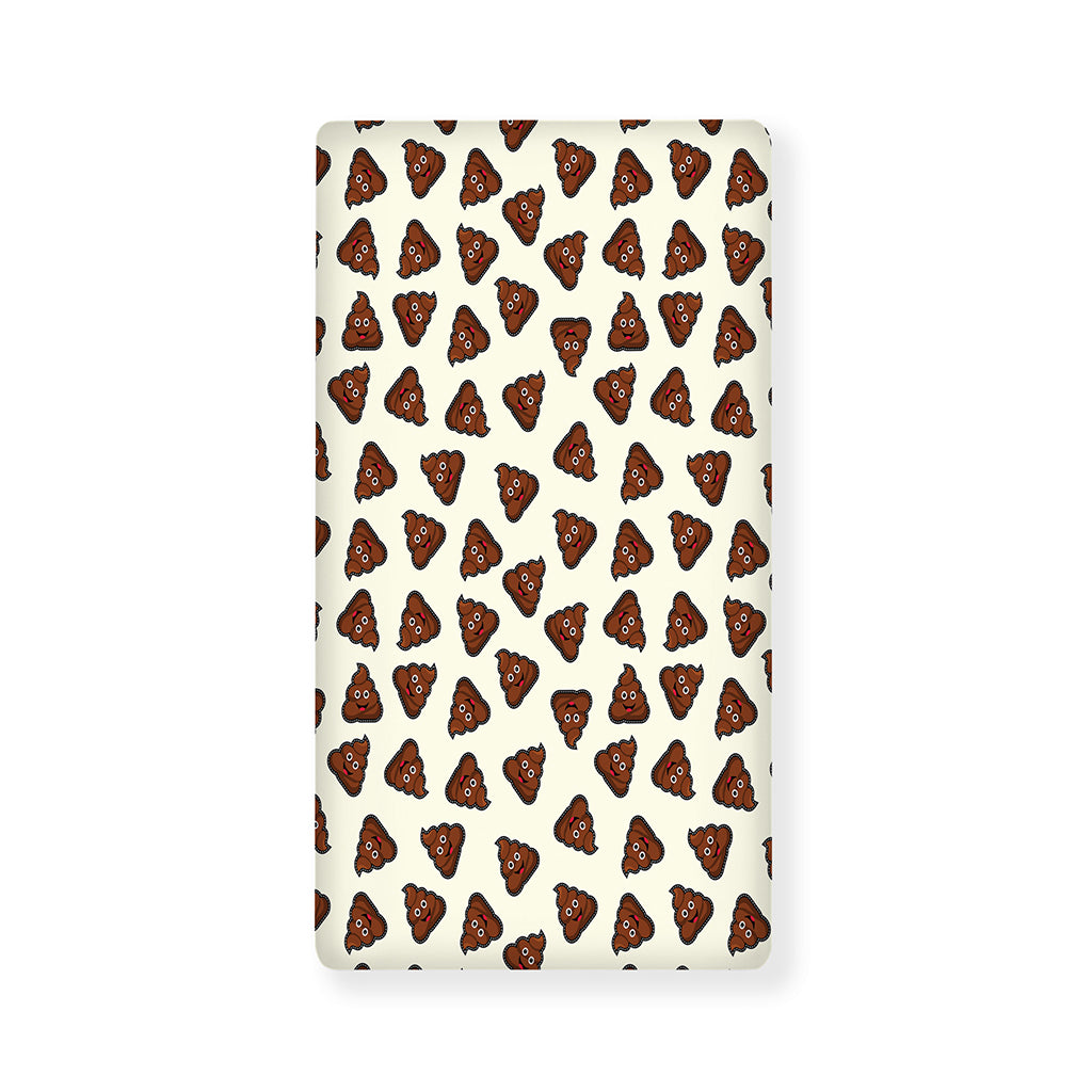 Happy Poop Pattern Print Baby Crib Sheet