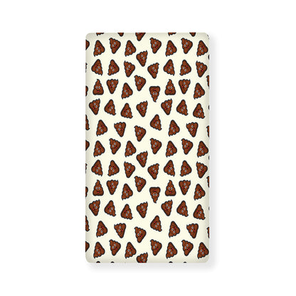 Happy Poop Pattern Print Baby Crib Sheet