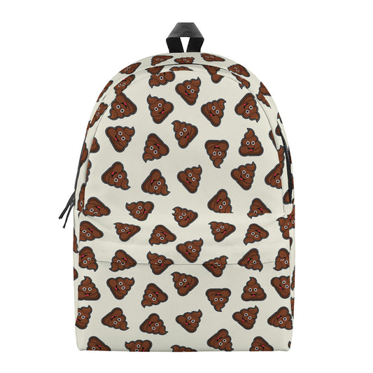 Happy Poop Pattern Print Backpack
