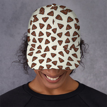 Happy Poop Pattern Print Baseball Cap