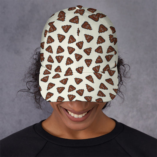 Happy Poop Pattern Print Baseball Cap