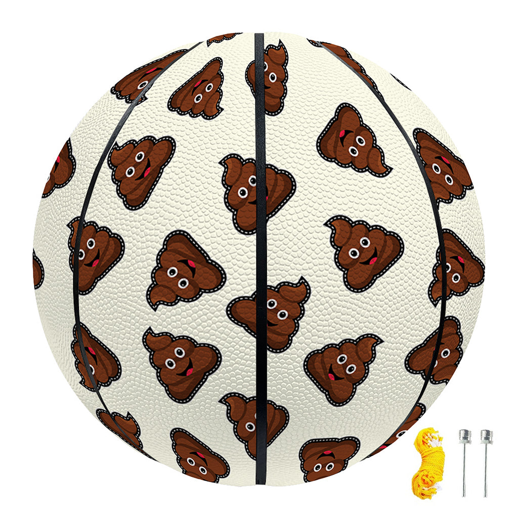 Happy Poop Pattern Print Basketball