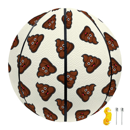 Happy Poop Pattern Print Basketball