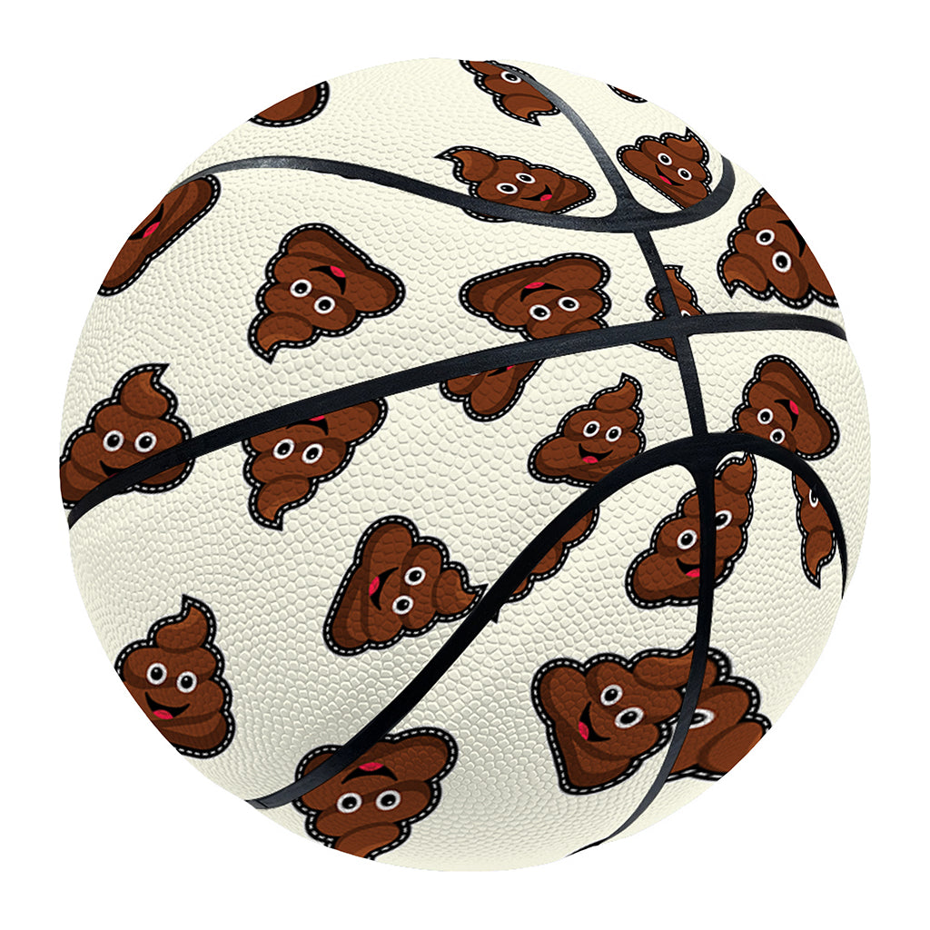 Happy Poop Pattern Print Basketball