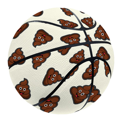 Happy Poop Pattern Print Basketball