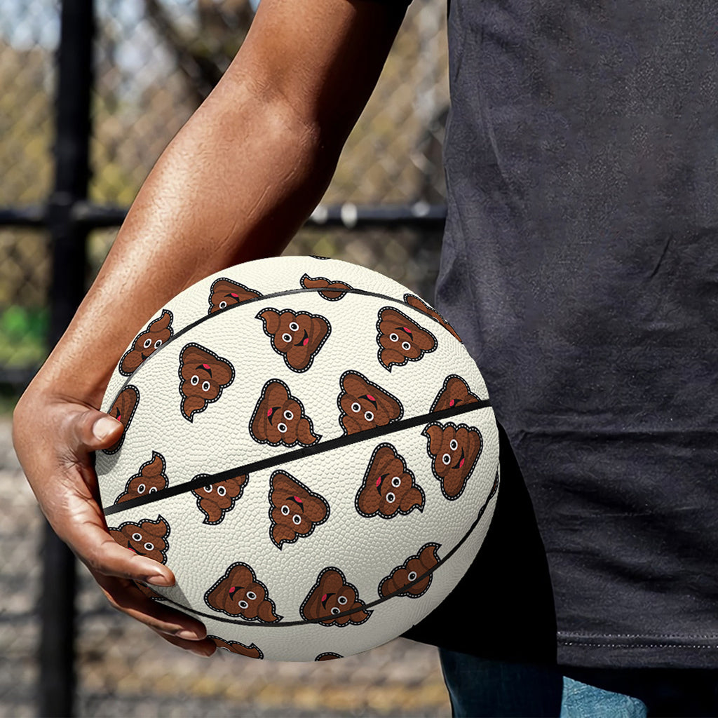 Happy Poop Pattern Print Basketball