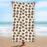 Happy Poop Pattern Print Beach Towel