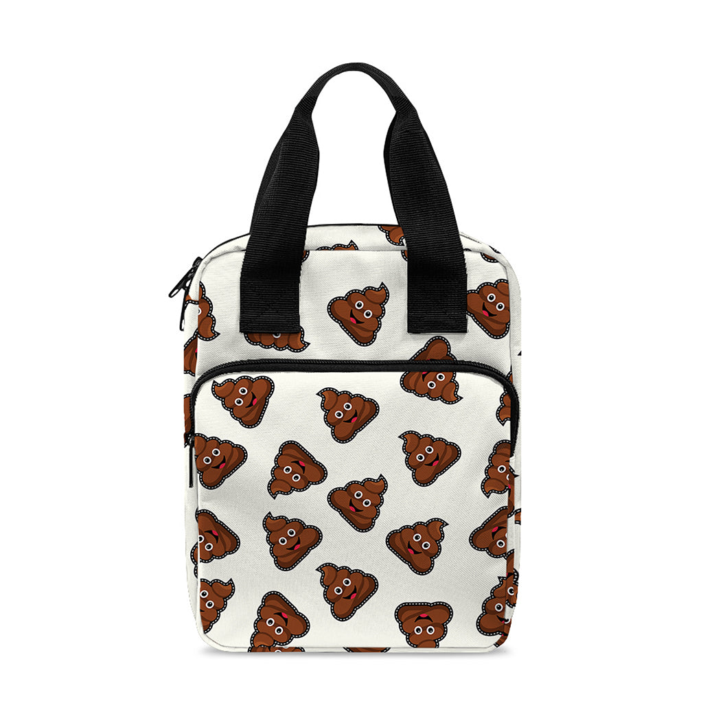 Happy Poop Pattern Print Bible Tote Bag