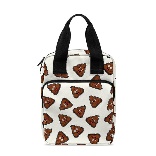 Happy Poop Pattern Print Bible Tote Bag