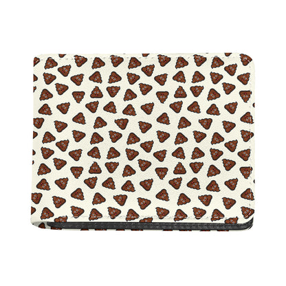 Happy Poop Pattern Print Bifold Wallet