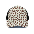 Happy Poop Pattern Print Black Mesh Trucker Hat