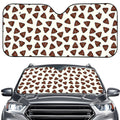 Happy Poop Pattern Print Car Windshield Sun Shade