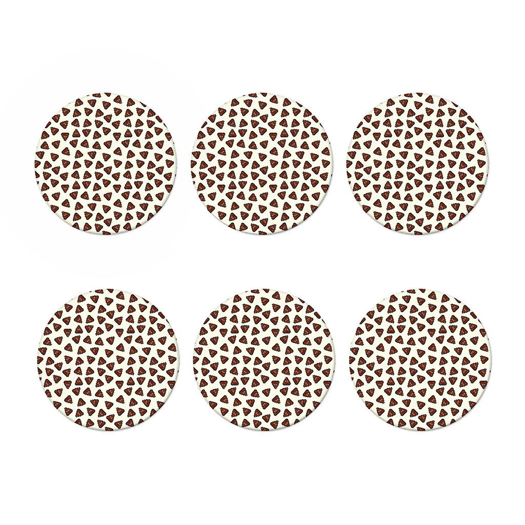 Happy Poop Pattern Print Coaster Set