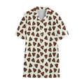 Happy Poop Pattern Print Cotton Hawaiian Shirt