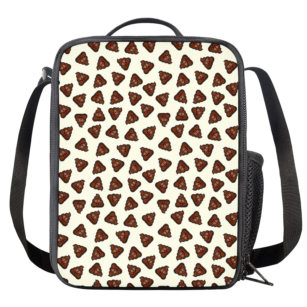 Happy Poop Pattern Print Crossbody Lunch Bag