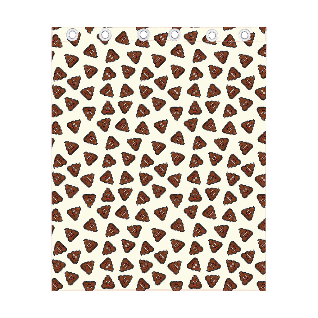 Happy Poop Pattern Print Curtain
