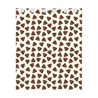 Happy Poop Pattern Print Curtain