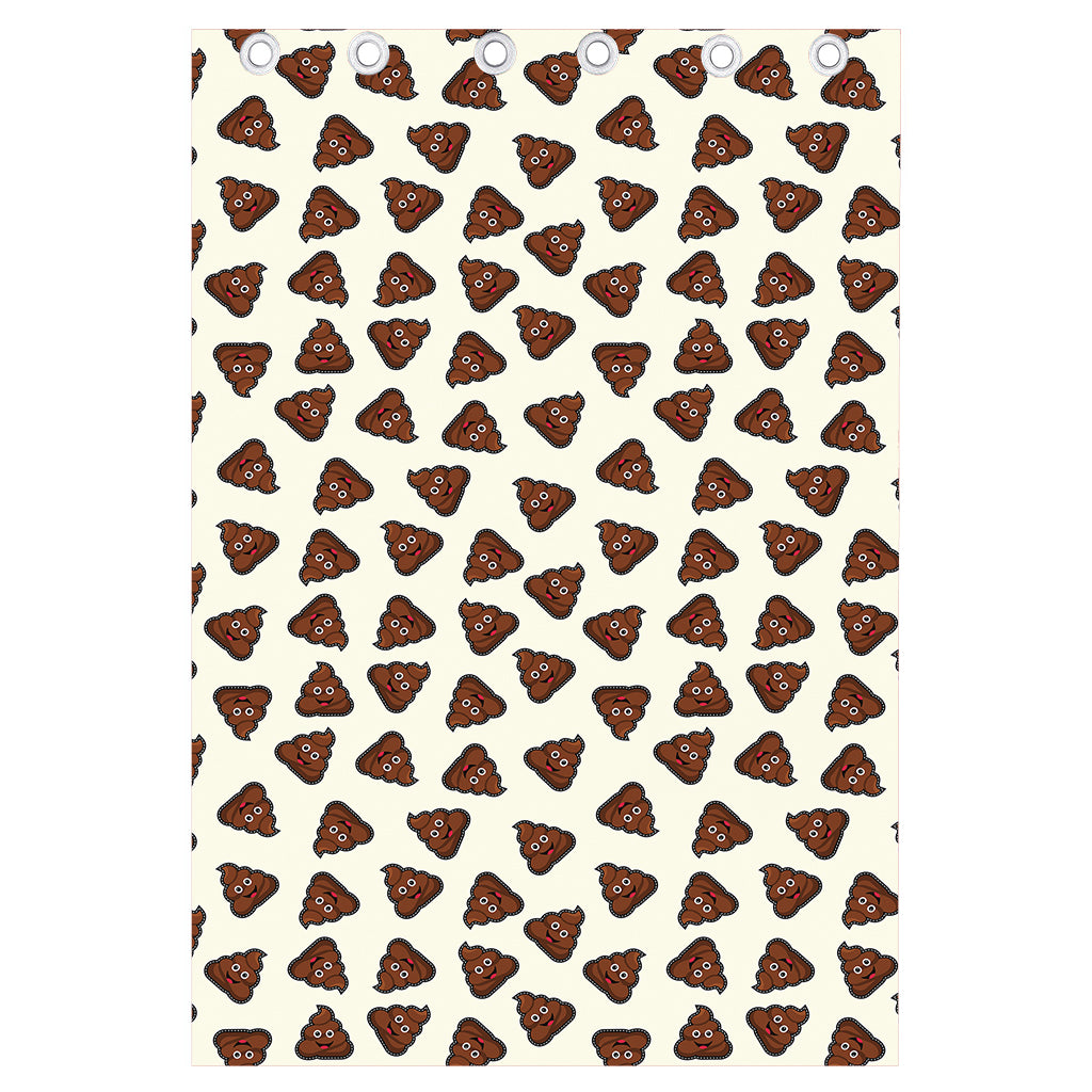 Happy Poop Pattern Print Curtain