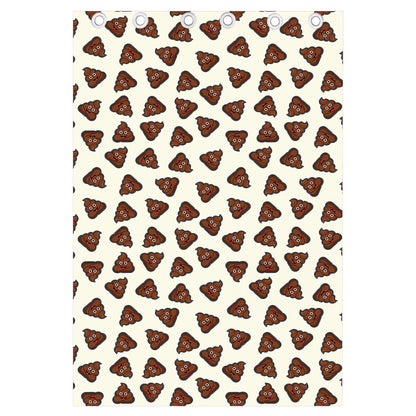 Happy Poop Pattern Print Curtain